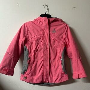Gerry Girls Size S 7/8 Pink Gray Insulated Winter Jacket Ski Snow Coat